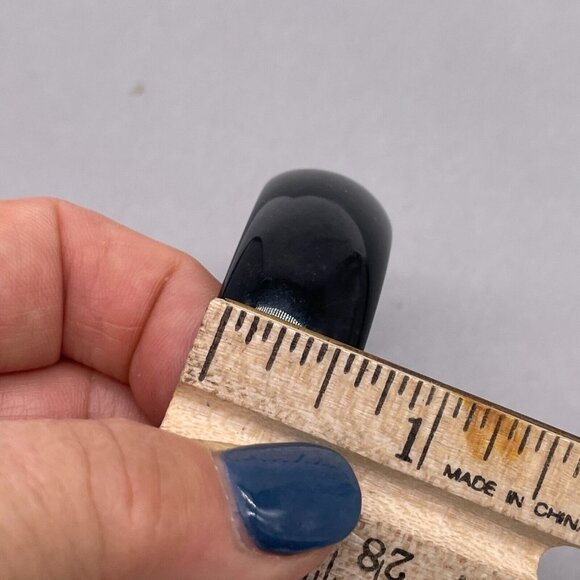 Natural Stone Cuff Bangle Bracelet Black - Picture 7 of 7